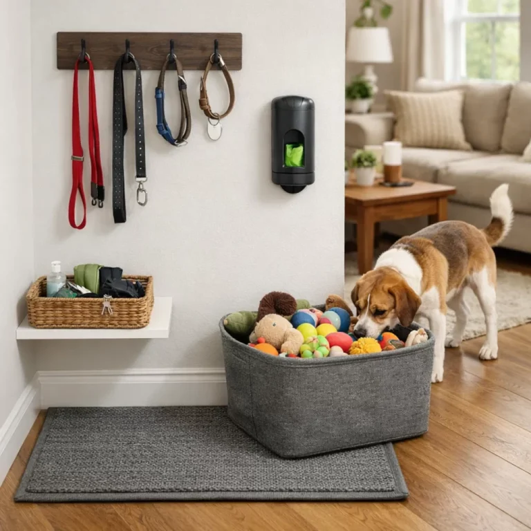 Featured image for Pet Supply Storage Ideas for Food Leashes Toys and Grooming Gear
